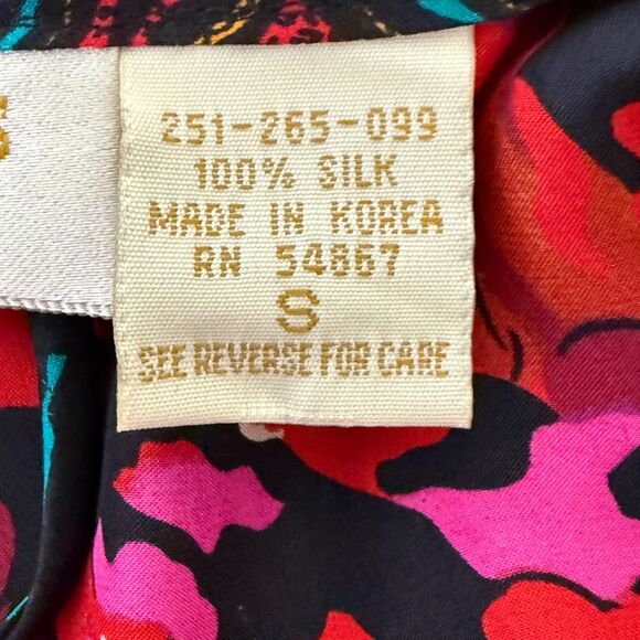 Victoria's Secret Women's Vintage Gold Label Silk Robe Colorful Floral Small - Picture 7 of 8